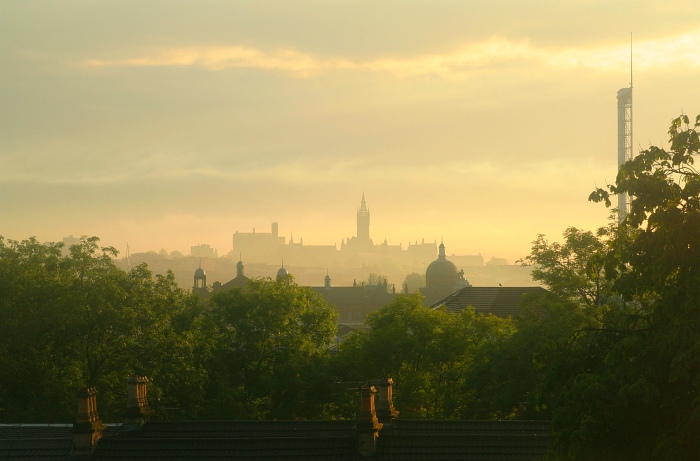 parné ráno v Glasgow