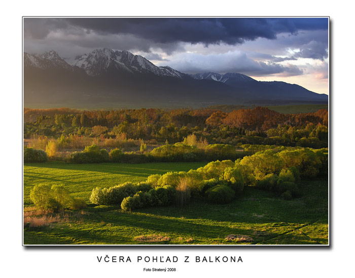 Včera pohľad z balkóna