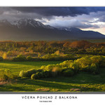 Včera pohľad z balkóna