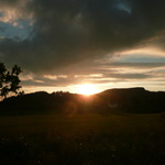 Západ slunce nad Ostašem