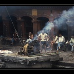 Na břehu řeky Bagmáti