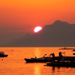 Tak končí deň na mori....