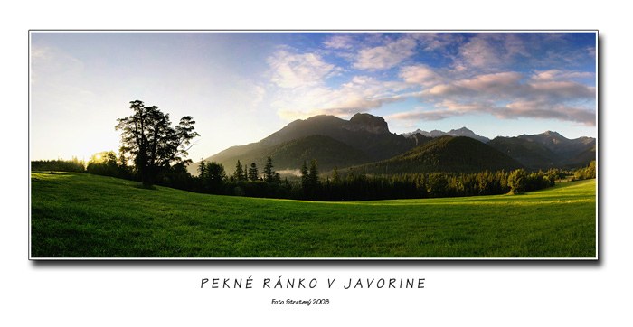 Pekné ránko v Javorine