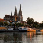 Západ slunce v Regensburgu...