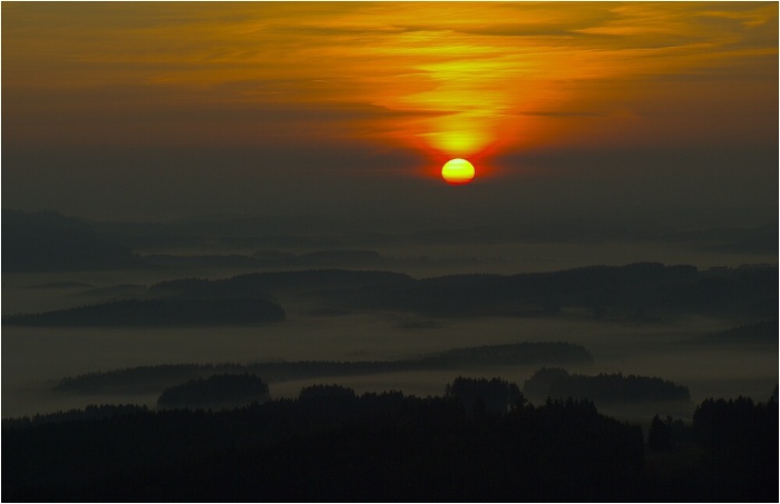 Svítní z rozhledny Tábor nad Lomnicí nad Popelkou
