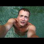 Autoportrét zmáčeného horolezce