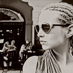 Manekýna na ulici pre Havana Clubom asi