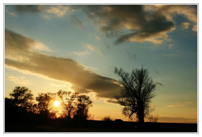 podzimní západ slunce