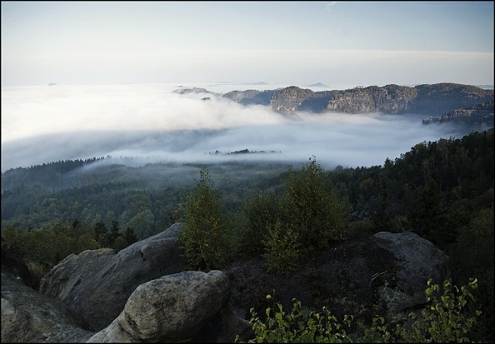 Z Kipphornu v Saském Švýcarsku..