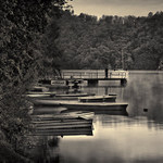 Ráno u Slapské přehrady