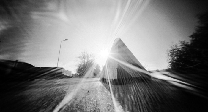 západ slunce za českou pyramidu