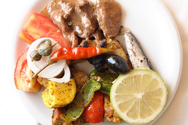 výběr z menu (Tunisko-Djerba)
