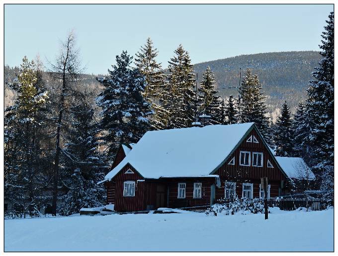 Jedna z harrachovských chaloupek