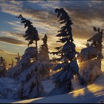 Krkonošský vánek při západu...