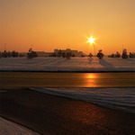 Západ slunce nad Borskými poli