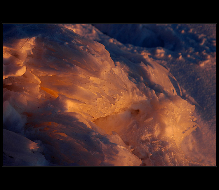 Večerní sníh - detail