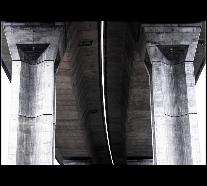 ... Under the road bridge ...