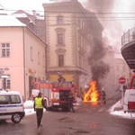 Hradec Králové: V centru Hradce hořela dodávka
