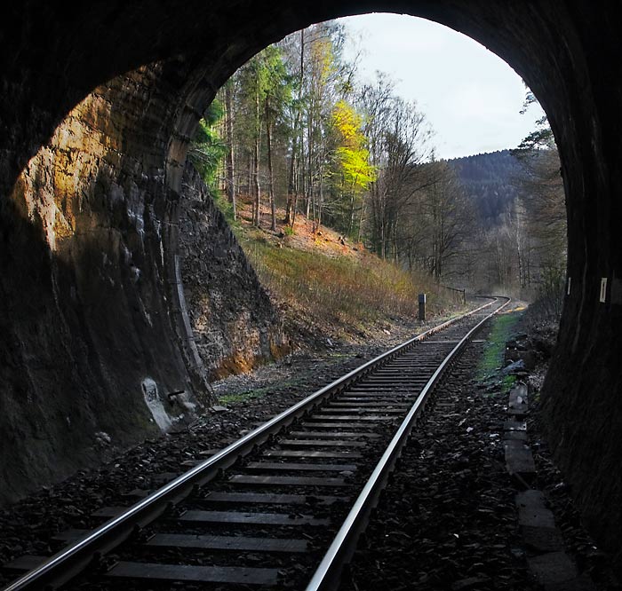 Podvečer v tunelu.