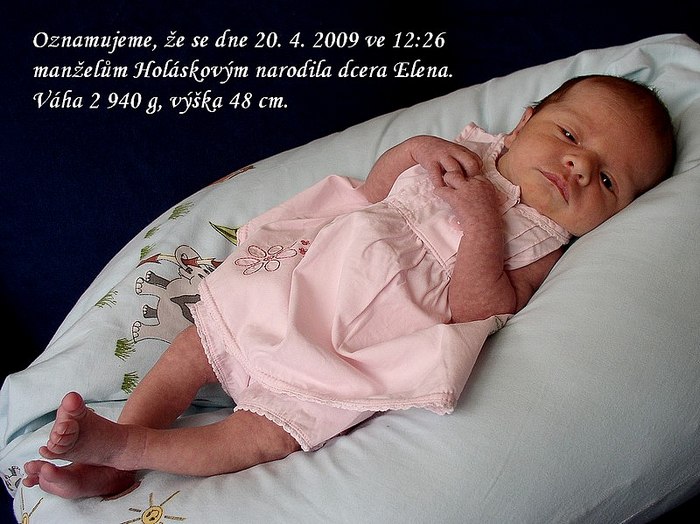 Elenka ... nový člen domácnosti :o)