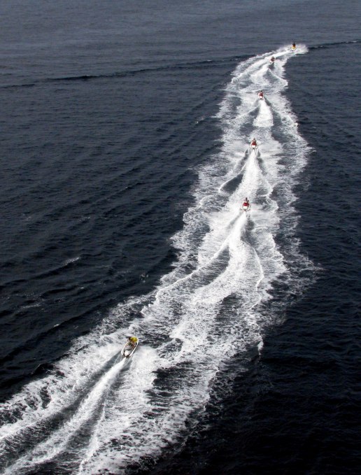 Vodní skútry v akci