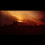 sunset in the mirror