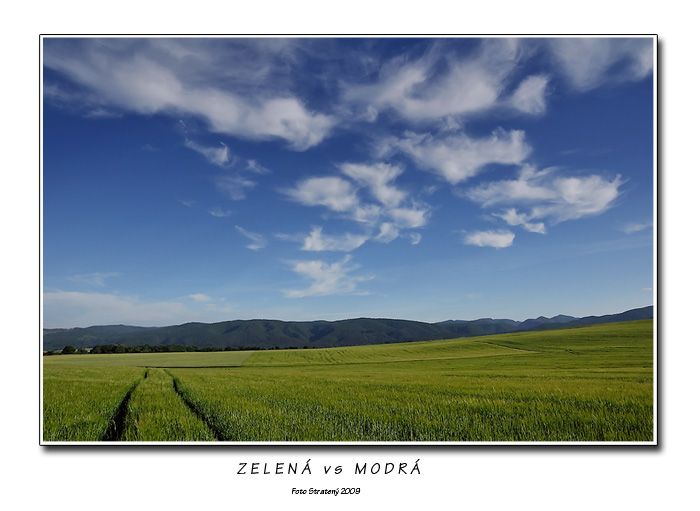 Zelená vs modrá