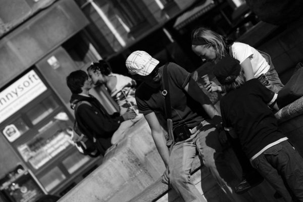 On the street