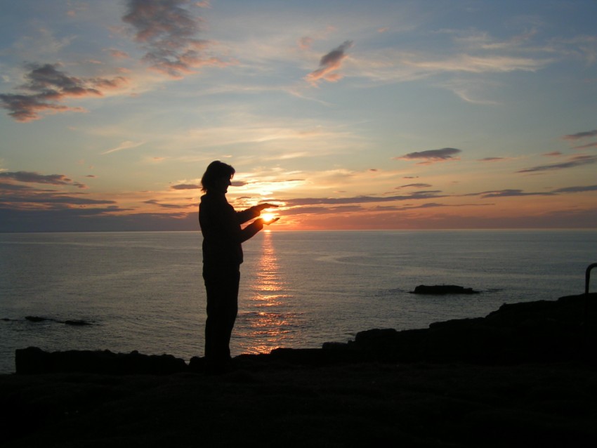 Západ slunce v severním Skotsku