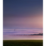 Chebská pánev v ranní mlze