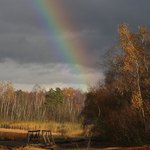  krajinka s mostkem a duhou