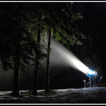 Zimní noc na Šumavě