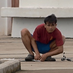 Rybář, ostrov Ko Chang, Thajsko,