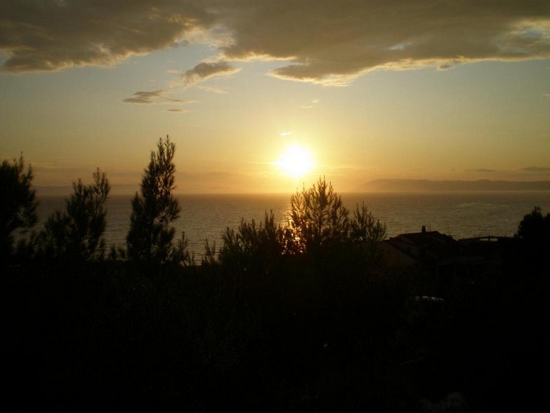 Západ slunce v Podgoře