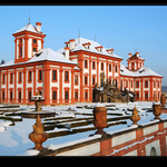 Zasněžený Trojský zámek