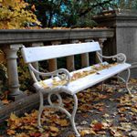 Podzimní lavička v Konopišti