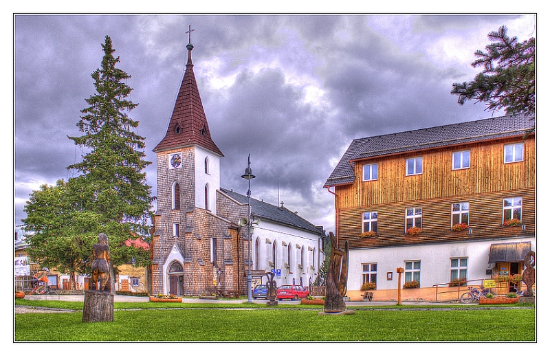 ...náves šumavská Kvilda...