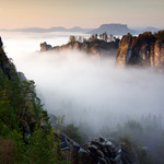 Bastei v mlze