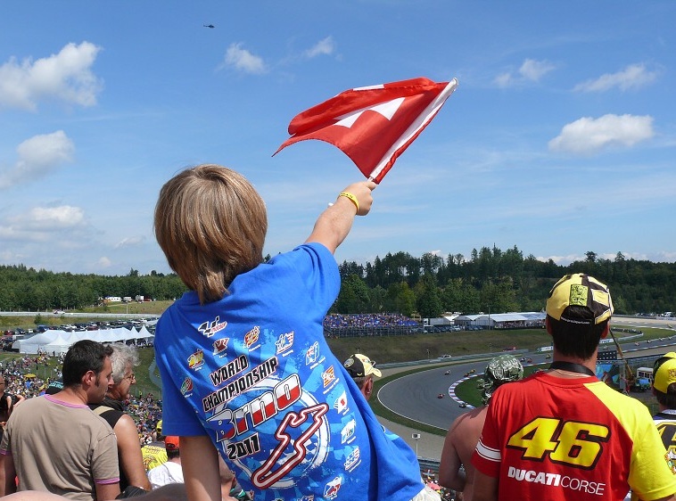Švýcarský fanoušek MotoGP