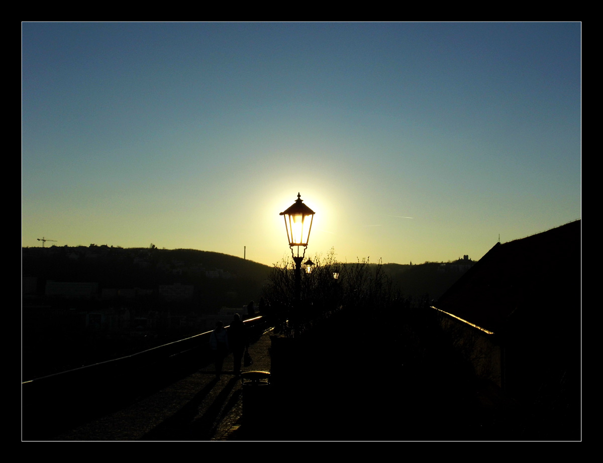 Západ slunce na Vyšehradě