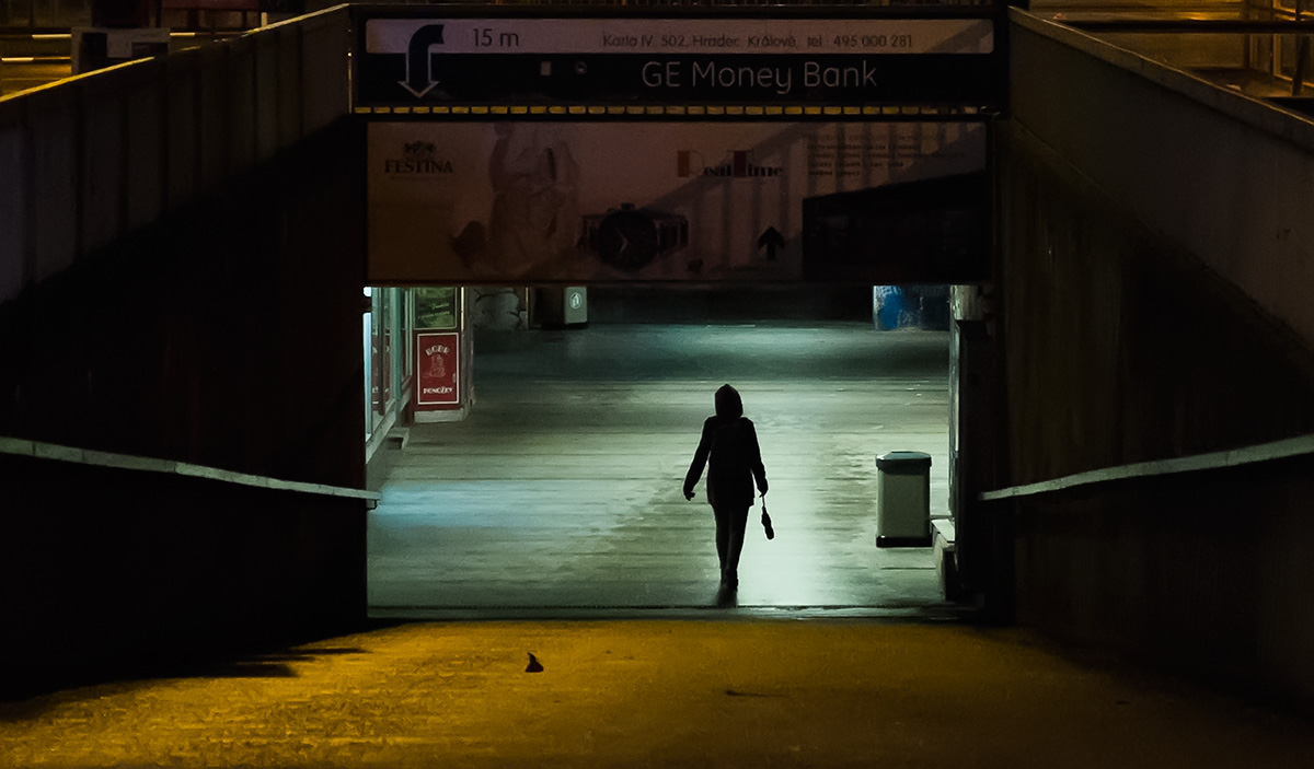 dáma s deštníkem II