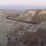 ..zapad slunce v Negevsky pousti smerem na vychod..