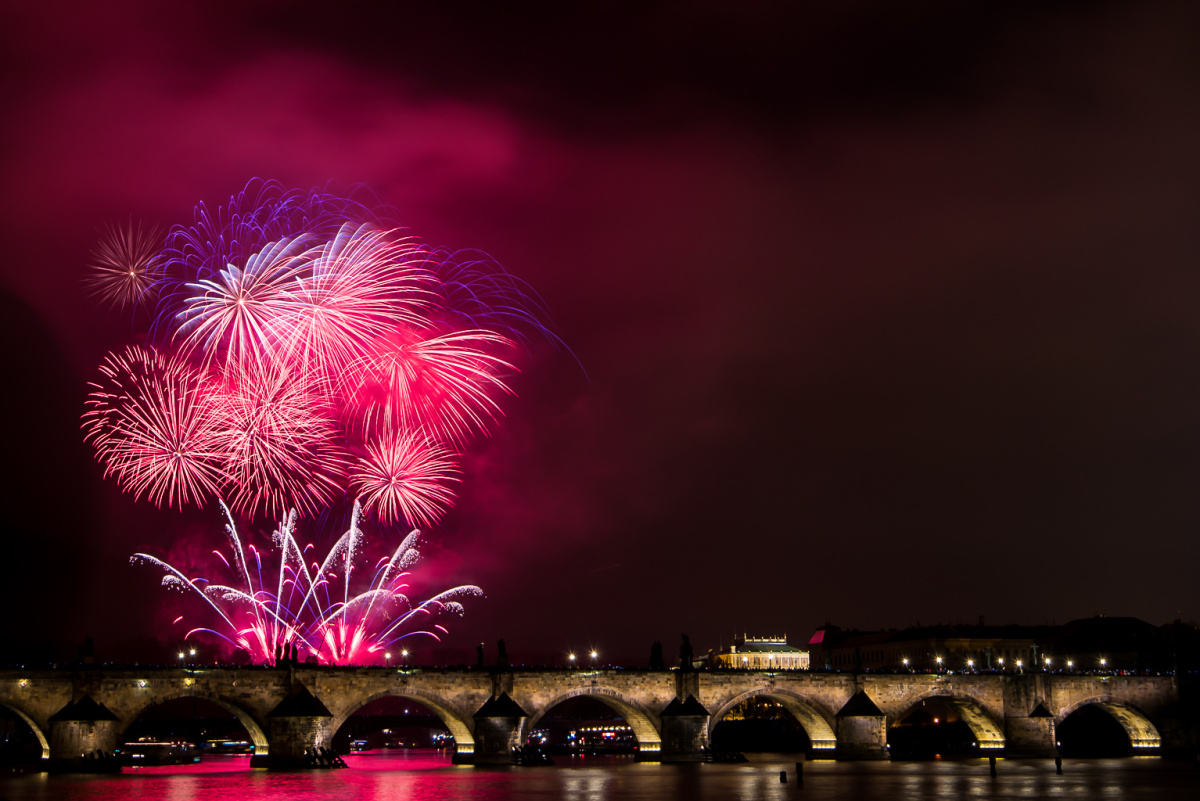 Praha 1.1.2015 - ohnostroj