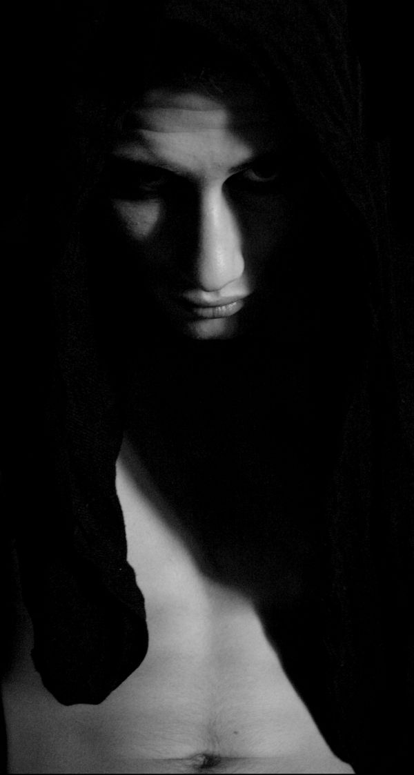 a man in shadow