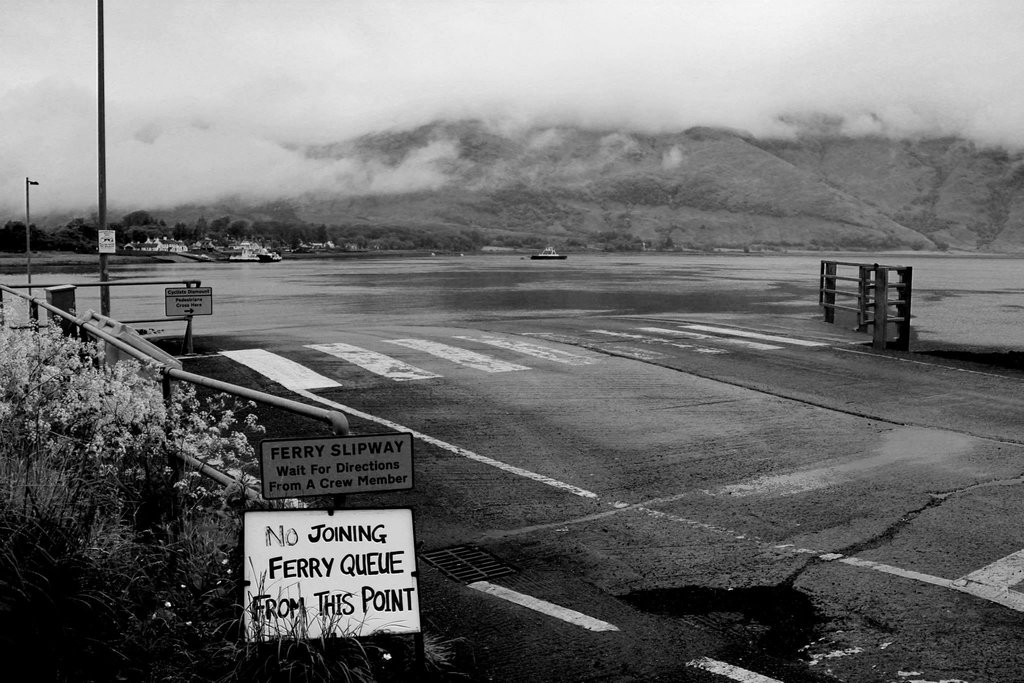 No joining ferry queue from this point