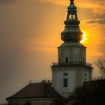 Západ za zámeckou věží