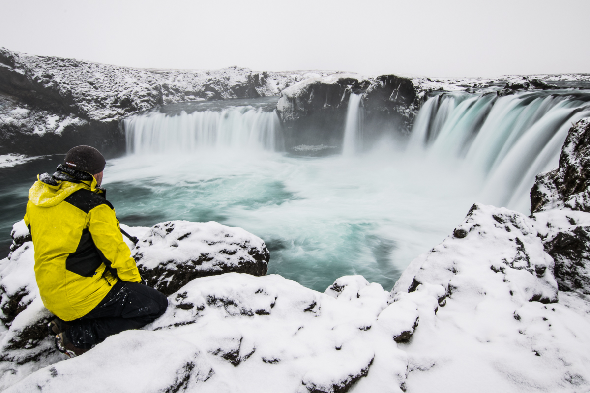 Fotografu vodopádu Goðafoss, Island