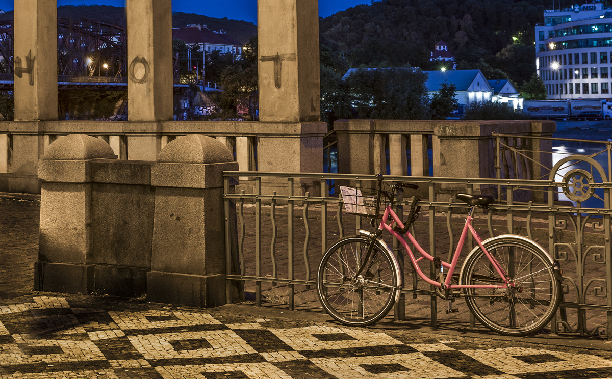 hot pink bicycle...