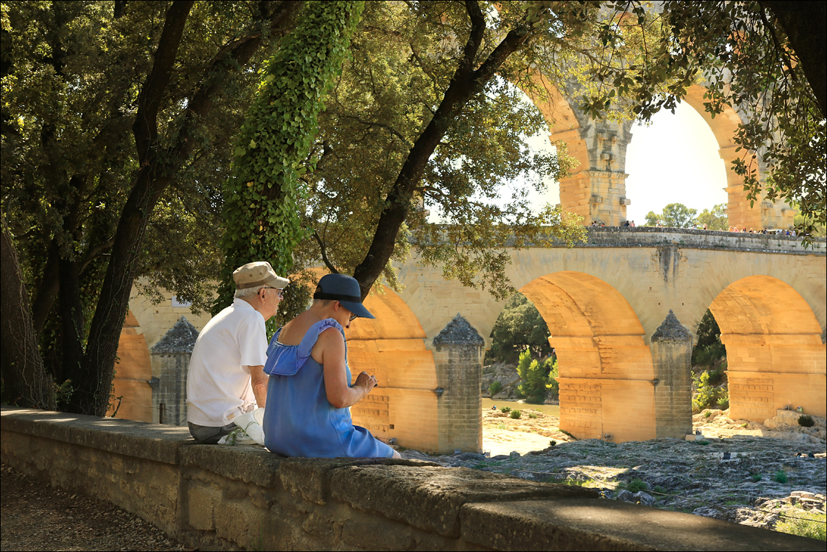 Rande pod Pont du Gard