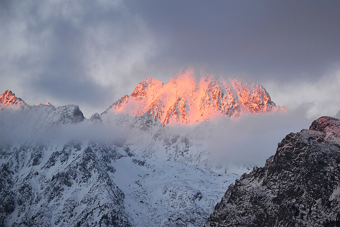 Vysoká pri západe slnka